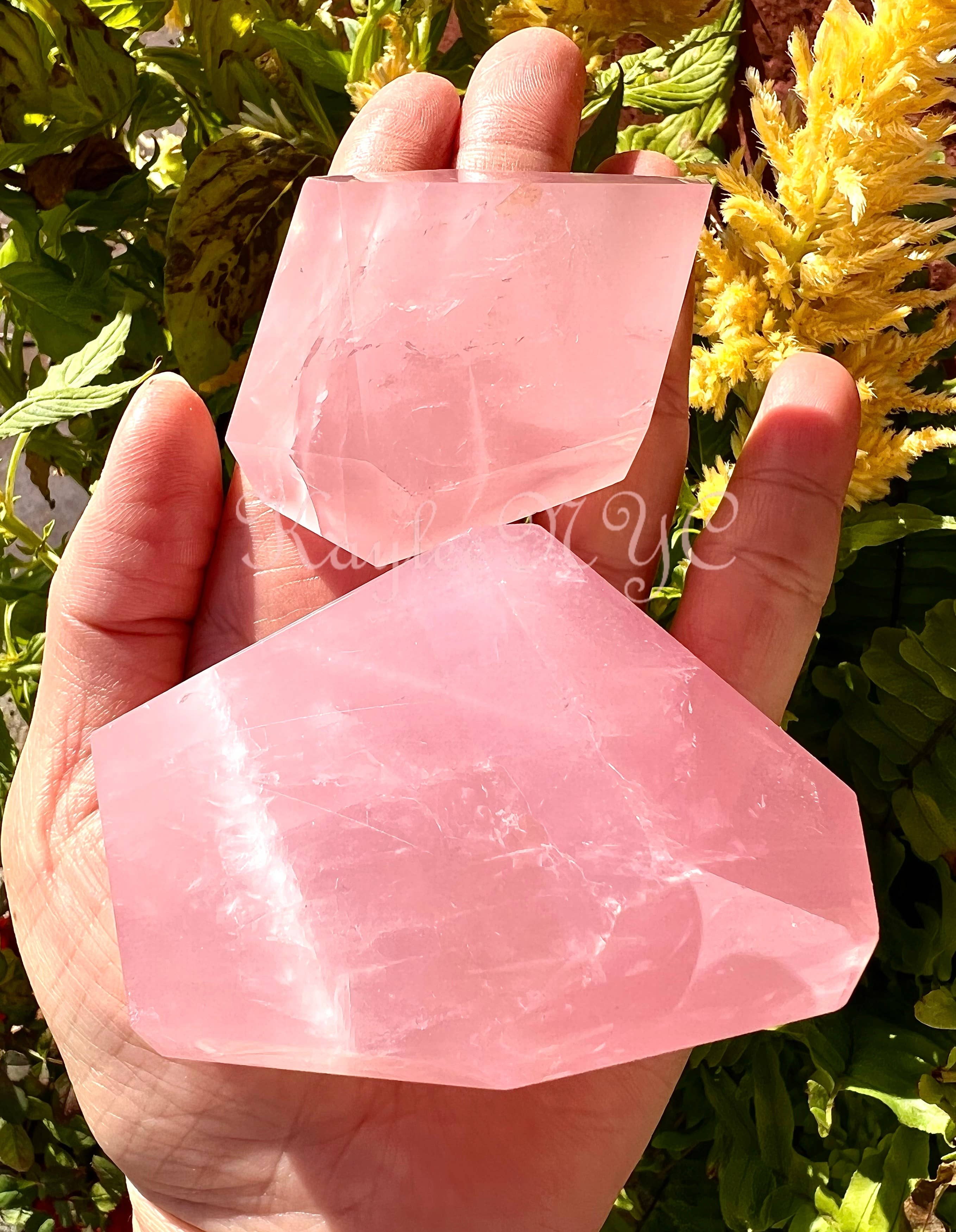 KayleeNYC – wholesale Andlig sten/kristall – 2 lbs naturlig rosenkvarts kristall polerad friform2