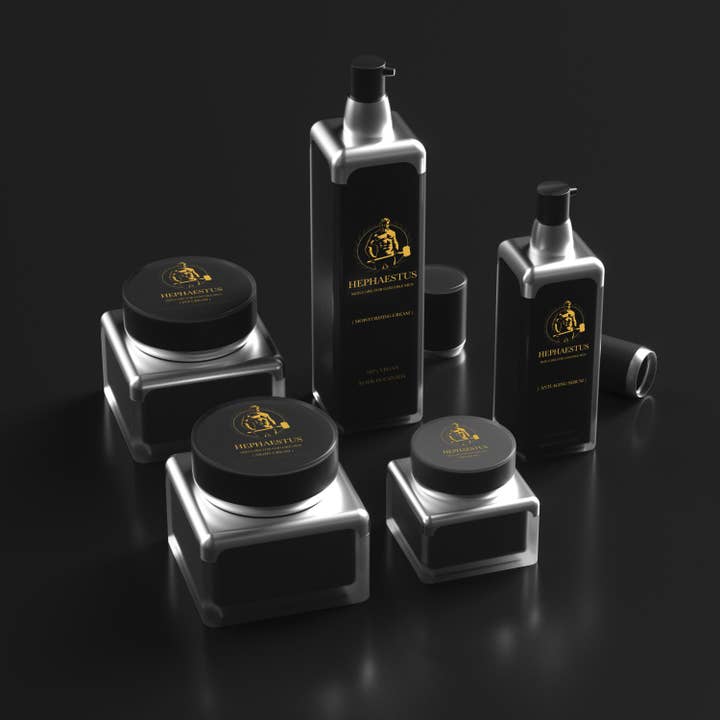 Pack Anti-âge noir mat pour la vente par Hephaestus Men Skin Care