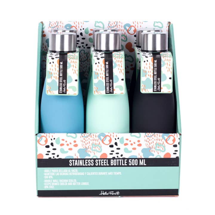 REUSABLE BOTTLE MATTE STEEL HF for wholesale by Helio Ferretti