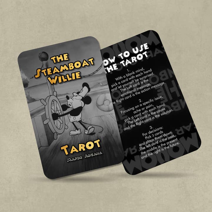 Ibiza Tarot USA - Wholesale Tarot Cards - The Steamboat Willie Tarot - Major Arcana - Mickie and Minni1