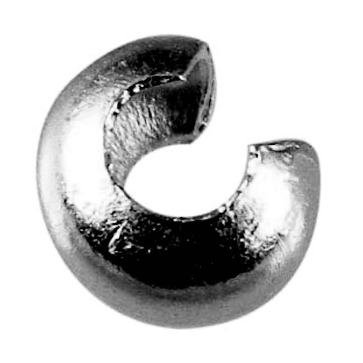 Bali Designs - Wholesale Craft Supplies - CR-164-5MM Black Rhodium Overlay Crimp Cover0