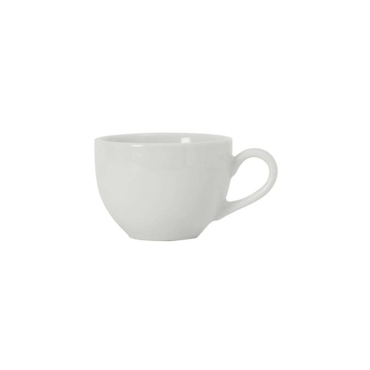 Porcelain White Ceramic Cappuccino Cup, 8oz for wholesale on Faire