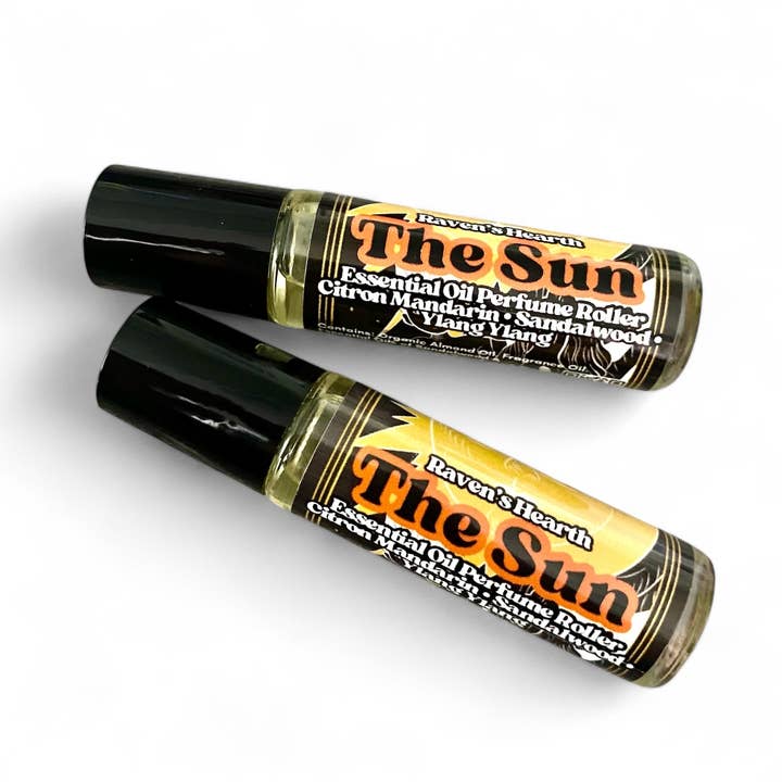 Le Rouleau d'Huile Parfumée Sun | Citron & Bois de Santal | Végan pour la vente par Raven’s Hearth