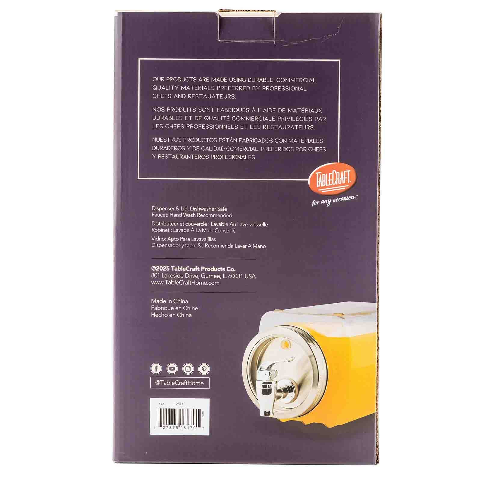 TableCraft Products Company - Wholesale Drink Dispenser - Glass Beverage Dispenser for the Refrigerator8