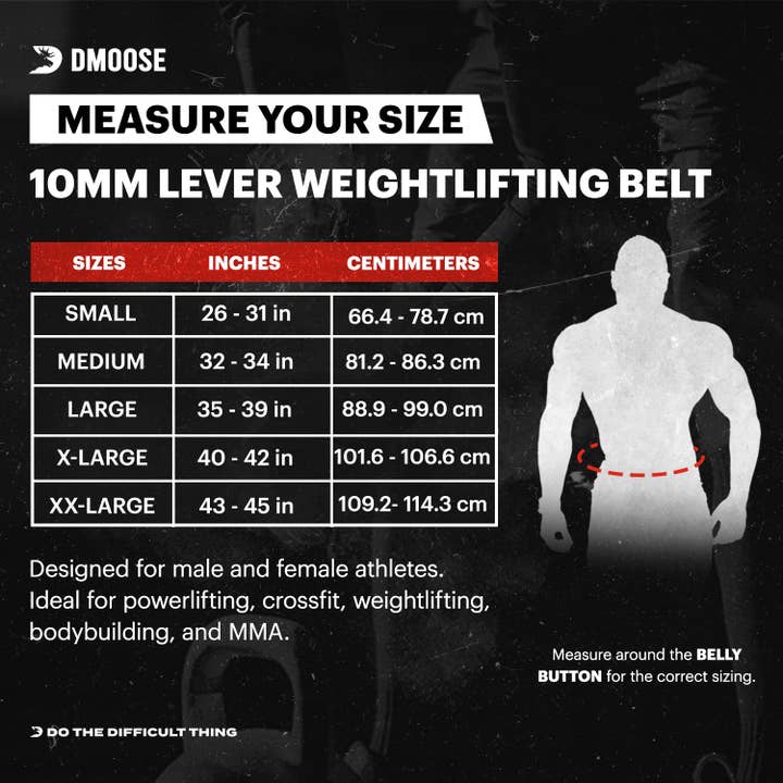 DMOOSE - Wholesale Fitness Equipment - 10MM Lever Weightlifting Belt With Lumbar Support