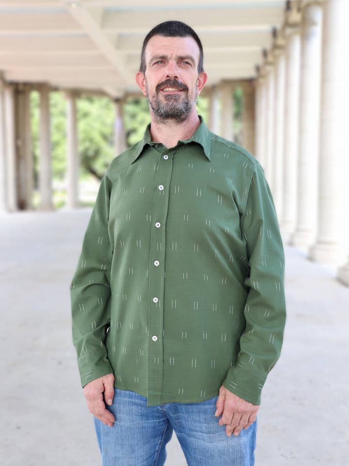 Oliver ekologisk bomull herrskjorta med knappar för wholesale av Passion Lilie