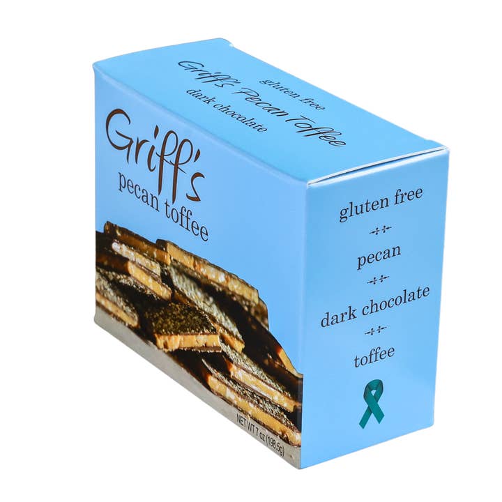 Griff's Toffee - Wholesale Toffee - Griff's Pecan Toffee - 7oz Dark Chocolate Toffee2