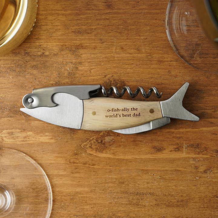 Loft 'O-Fish-Ally The World's Best Dad' Fish Bottle Opener for wholesale by CGB Giftware