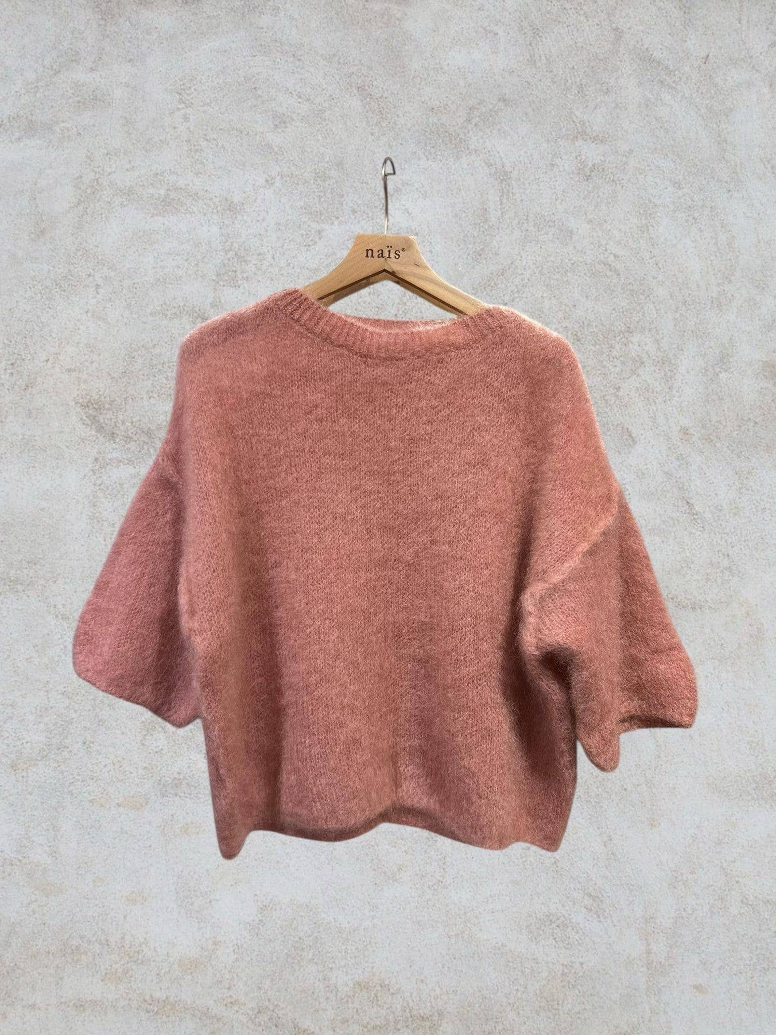 NAÏS PARIS - Vendita all'ingrosso Maglione tricot - Donna - Maglione a maniche corte e collo rotondo in 80% kid mohair18