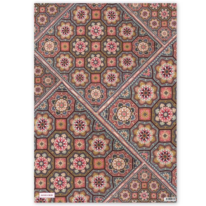 Persian Tiles Giftwrap Ream of 25 Sheets for wholesale by Emma Ball Ltd