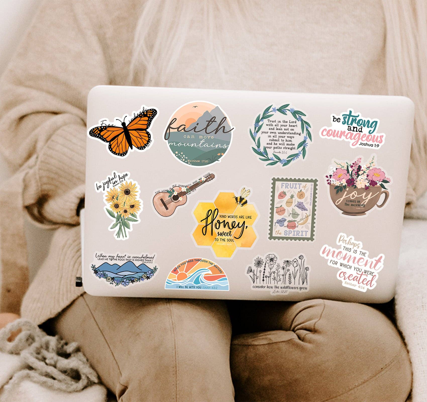 Wild Peonies Studio - Wholesale Sticker - Trust in the Lord, Proverbs 3:5-6 Clear Vinyl Sticker2