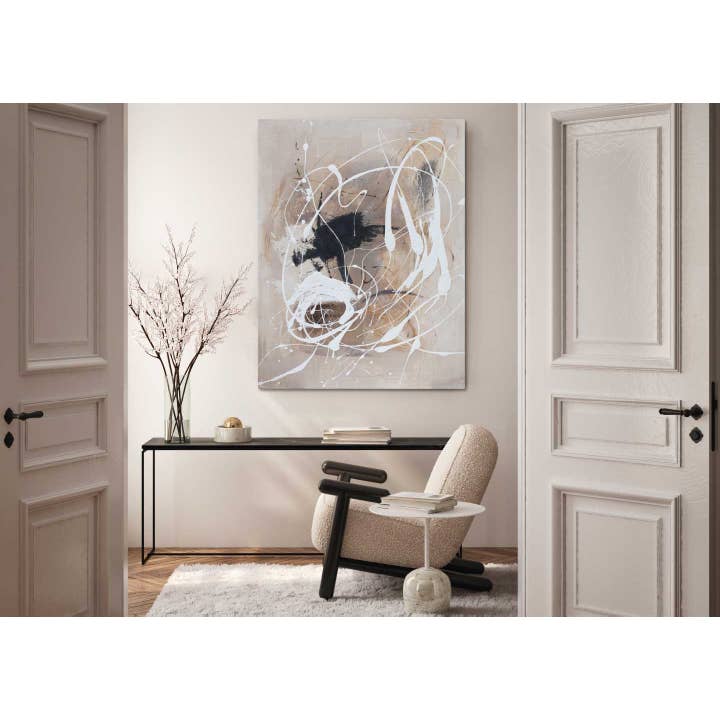 AGAVE Quadri – Engroshandel Maleri/tegning – Håndmalet maleri „Cream 90×120"