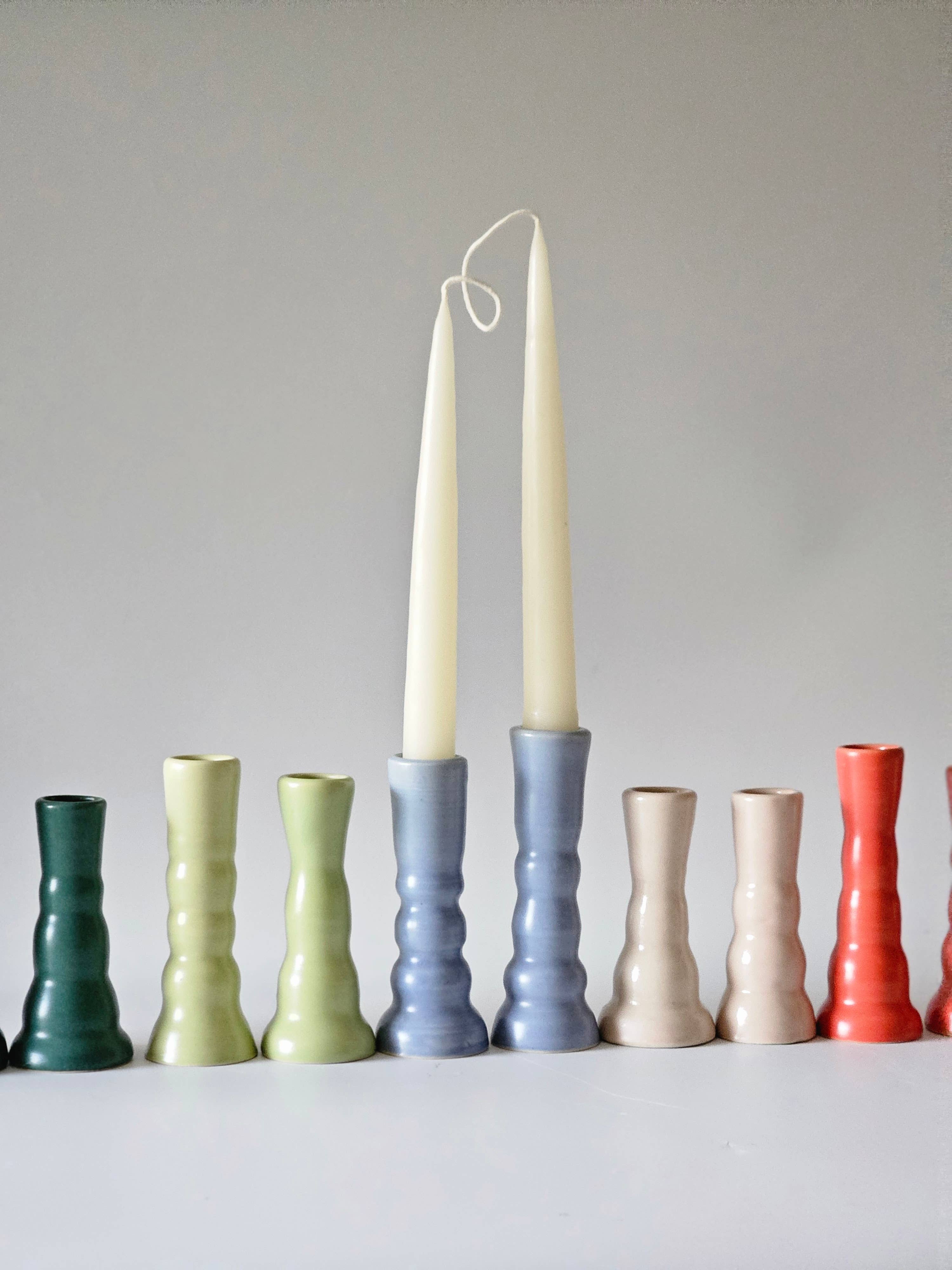 Bad Dogs Studio - Wholesale Candle Holder - Wiggly Candlestick • Colorful Ceramic Taper Candle Holder1