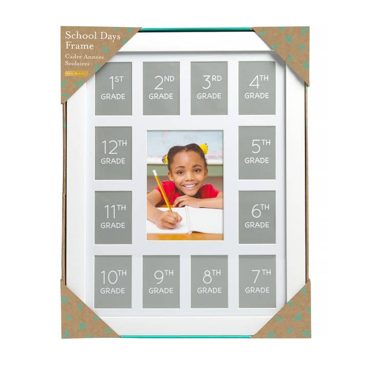 Kate & Milo - Wholesale Picture Frame - Kids & Baby - K-12 School Days Photo Frame, White