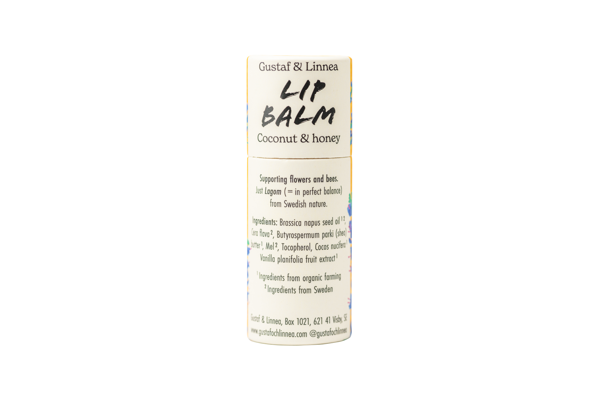 Gustaf och Linnea – wholesale Läppbalsam – Lip balm - Coconut and honey - in paper package4
