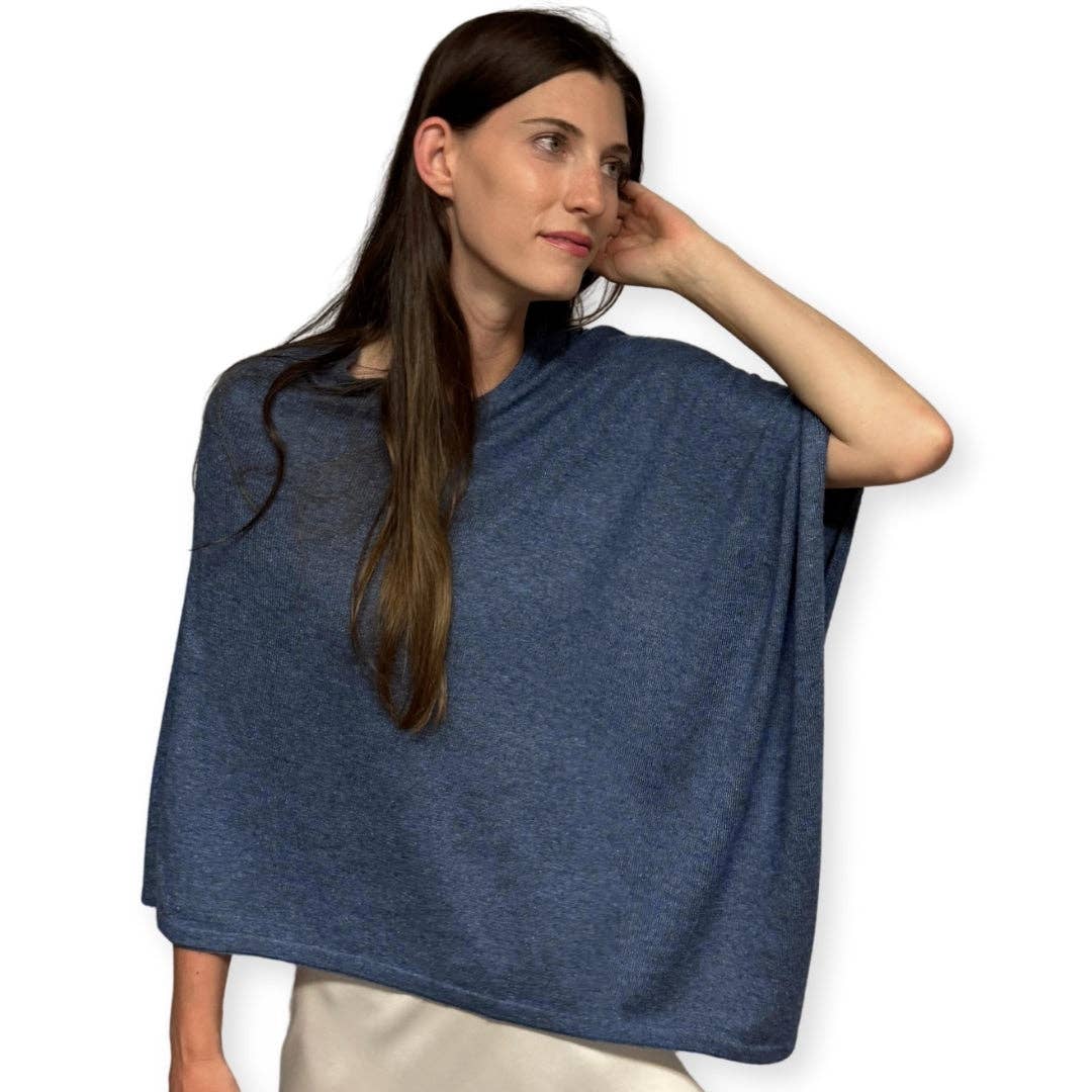 Humble Hilo - Wholesale Poncho - Women's - Humble Hilo Handloomed Cashmere Poncho, Classic18