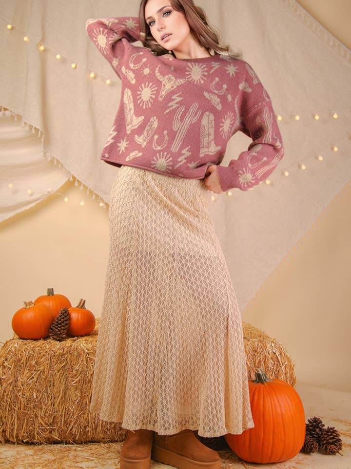 NS50188-See Thru Maxi Skirt W/ Mini Skirt Lining for wholesale by VERY J