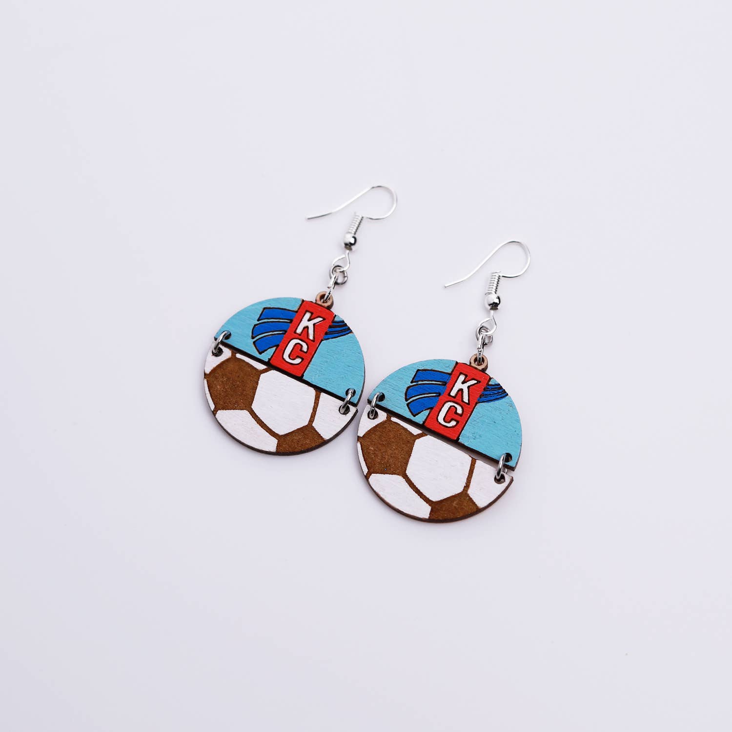 FH&L Creations – wholesale Dangle earrings – Kansas City Current Soccer Earrings2