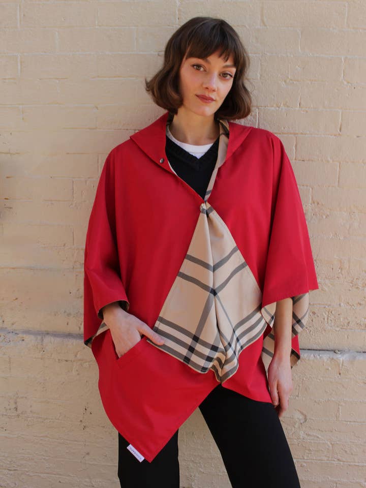 Red & Plaid RAINRAP for wholesale by RAINRAPS