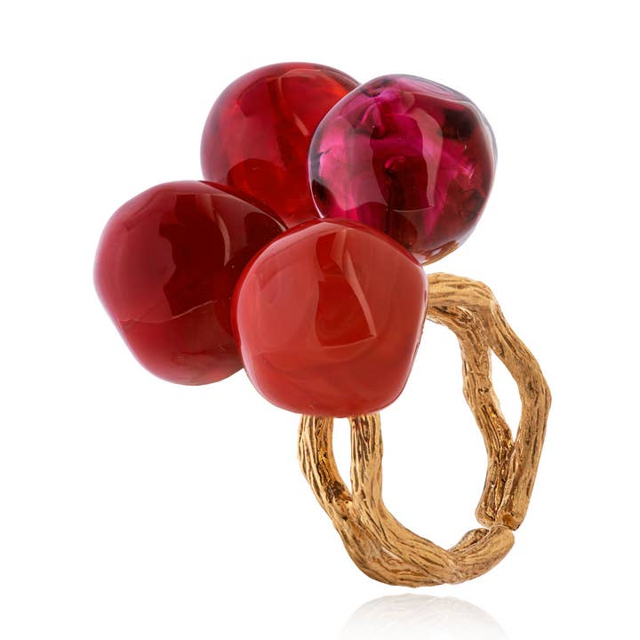 Handmade Murano Glass Ring Chania 4B for wholesale by Chama Navarro