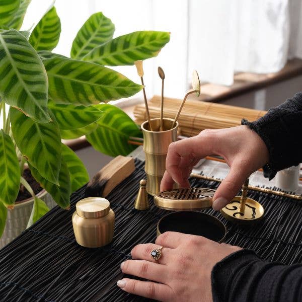 Yogiris - Venta al por mayor Portainciensos - Kit elegante de quemador de incienso de latón con 11 accesorios3
