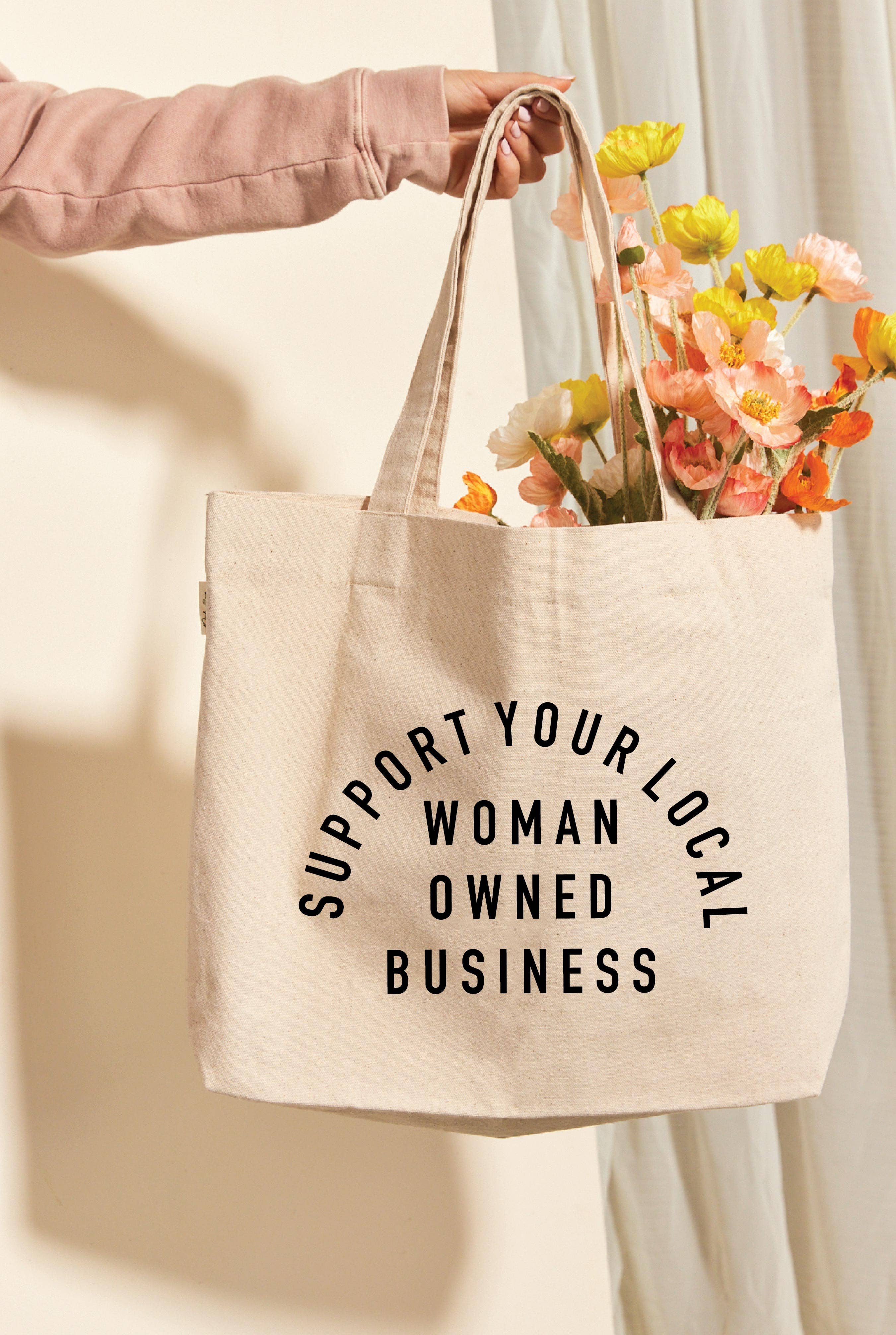 NATUREL Sac fourre-tout en toile SOUTENEZ VOTRE ENTREPRISE LOCALE APPARTENANT À UNE FEMME en vente sur Faire2