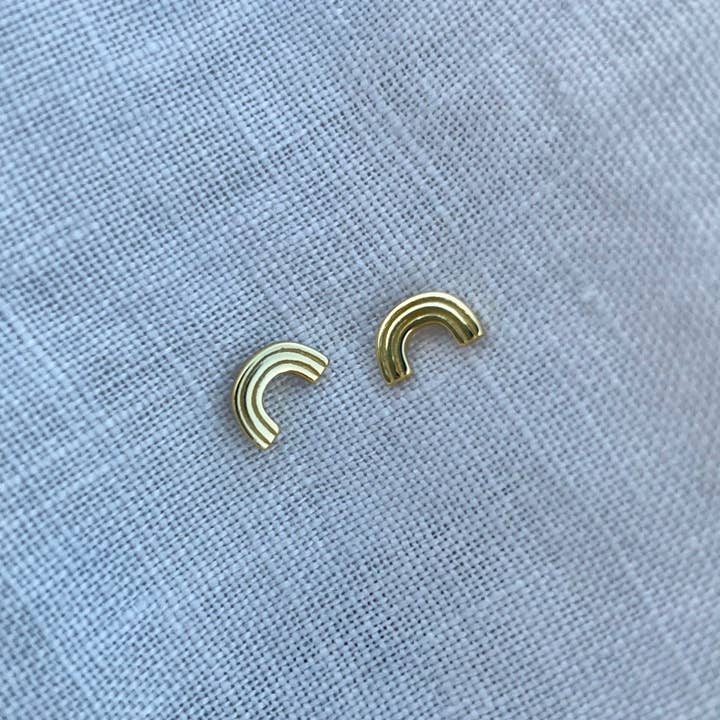 Rainbow Studs | Gold for wholesale by Naked Sage