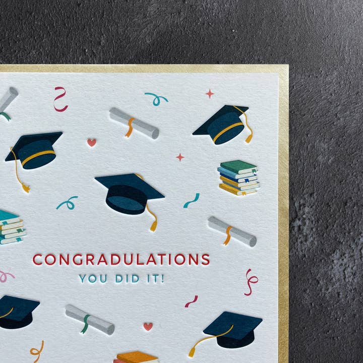 Heyyy Ltd - Wholesale Graduation Card - Graduation Letterpress Style Card