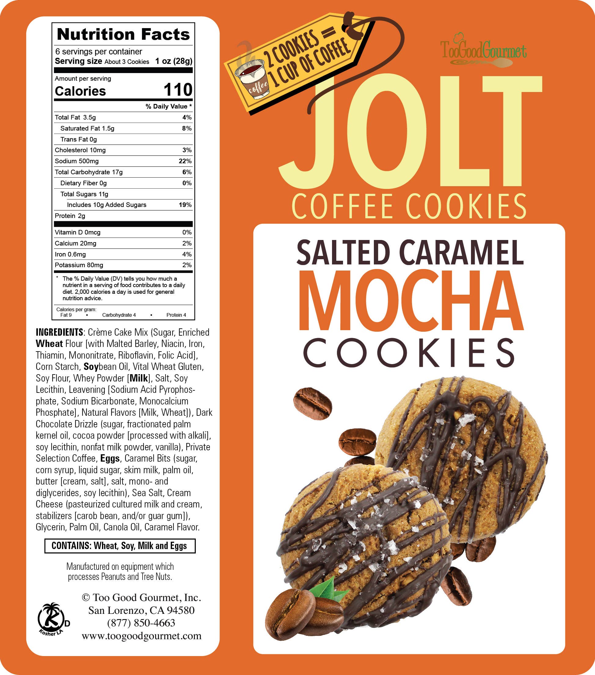 Too Good Gourmet – Engroshandel Cookie – Kaffeelsker Cookies – Saltet Karamel Mocha & Espresso Mocha0