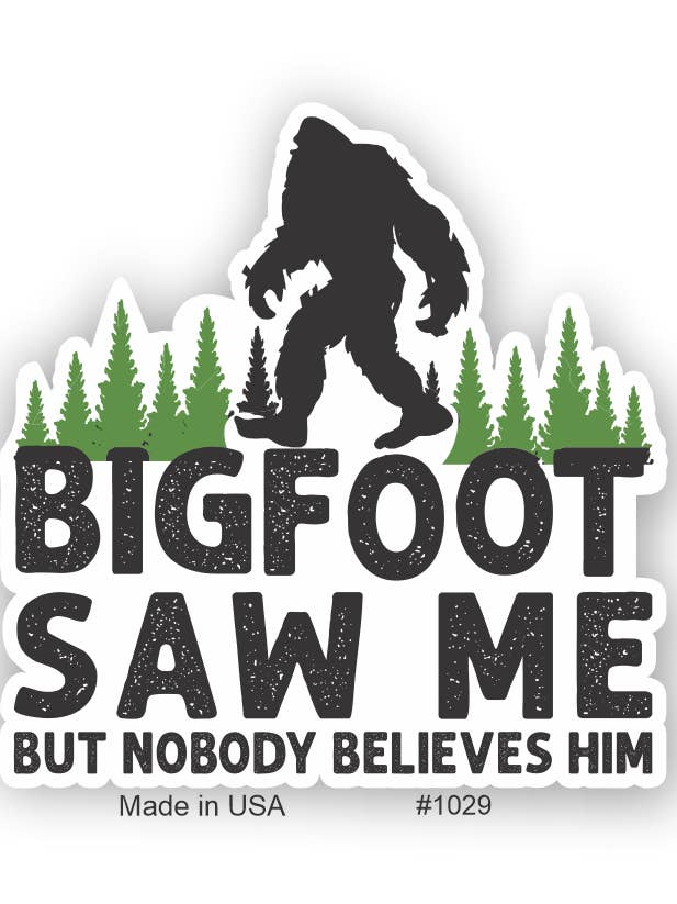 Autocollant Bigfoot Saw Me pour la vente par Big monkey