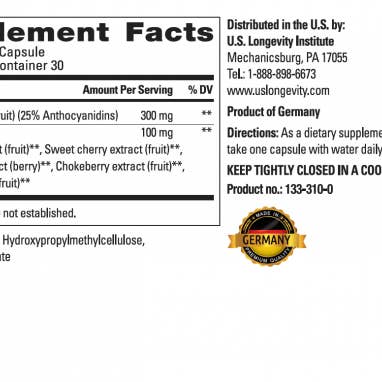 US Longevity - Wholesale Oral Supplement/Vitamin - Vision Ultra- 30 Capsules1