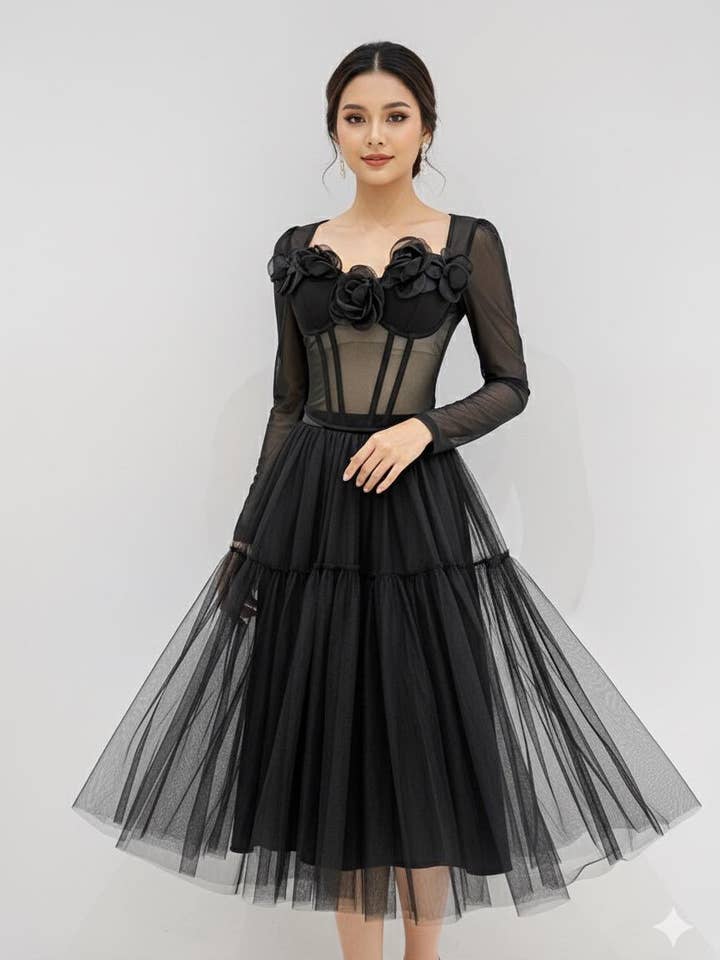 Haut à fleurs manches longues WH1796 pour la vente par Invitadissimas