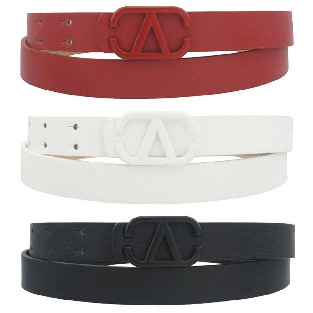 anbfashion – Cinto - Mulher por atacado – CINTO DE FIVELA EM V DE METAL A COR 3 PEÇAS SETB 3Q-222192