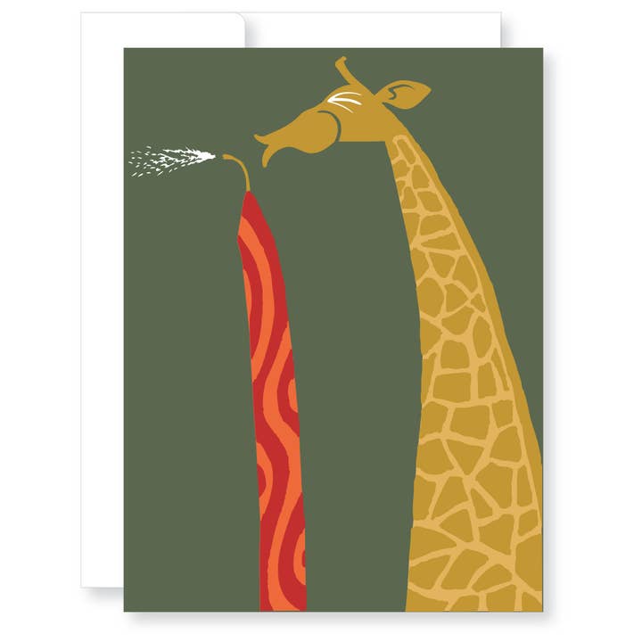 Big Wishes Giraffe Happy Birthday Greeting Card for wholesale by GreatArrow Graphics