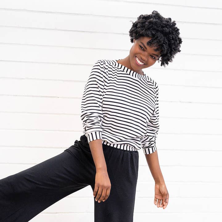 Lacson Ravello - Wholesale Sweatshirt - Women's - Arva Sweatshirt - Stripe5