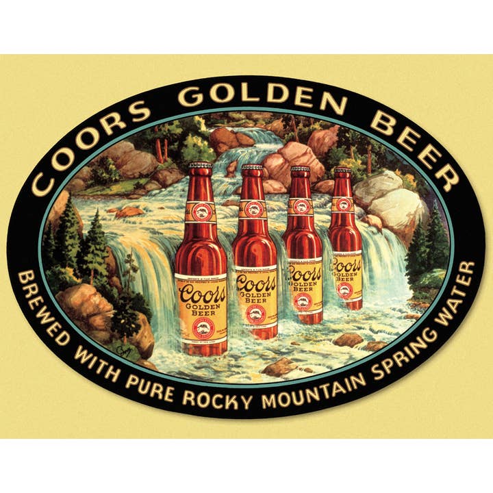 Desperate Enterprises - Wholesale Sign - Coors Waterfall Tin Sign