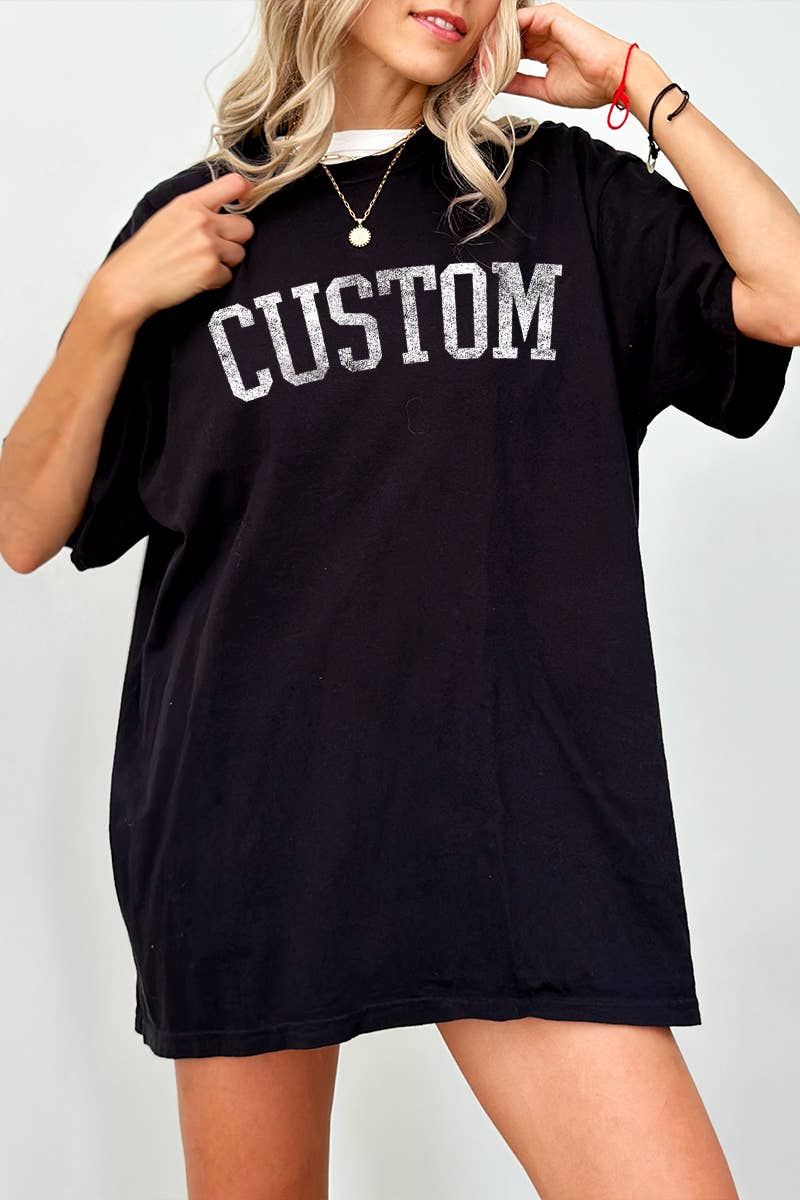 Illustrated Society - Wholesale Tunic - Women's - CUSTOM VINTAGE GRAPHIC OVERSIZED TEE0