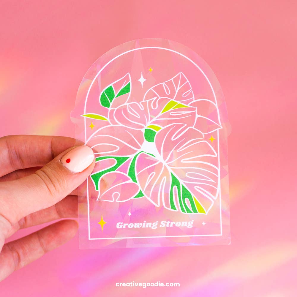 Creative Goodie - Wholesale Suncatcher - Growing strong suncatcher sticker, Rainbow window decal1