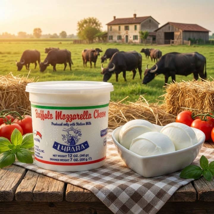 Wholesale Italian Food - Wholesale Cheese - Lupara Buffalo Mozzarella, 7 oz Ball per Cup, 12 Cups5