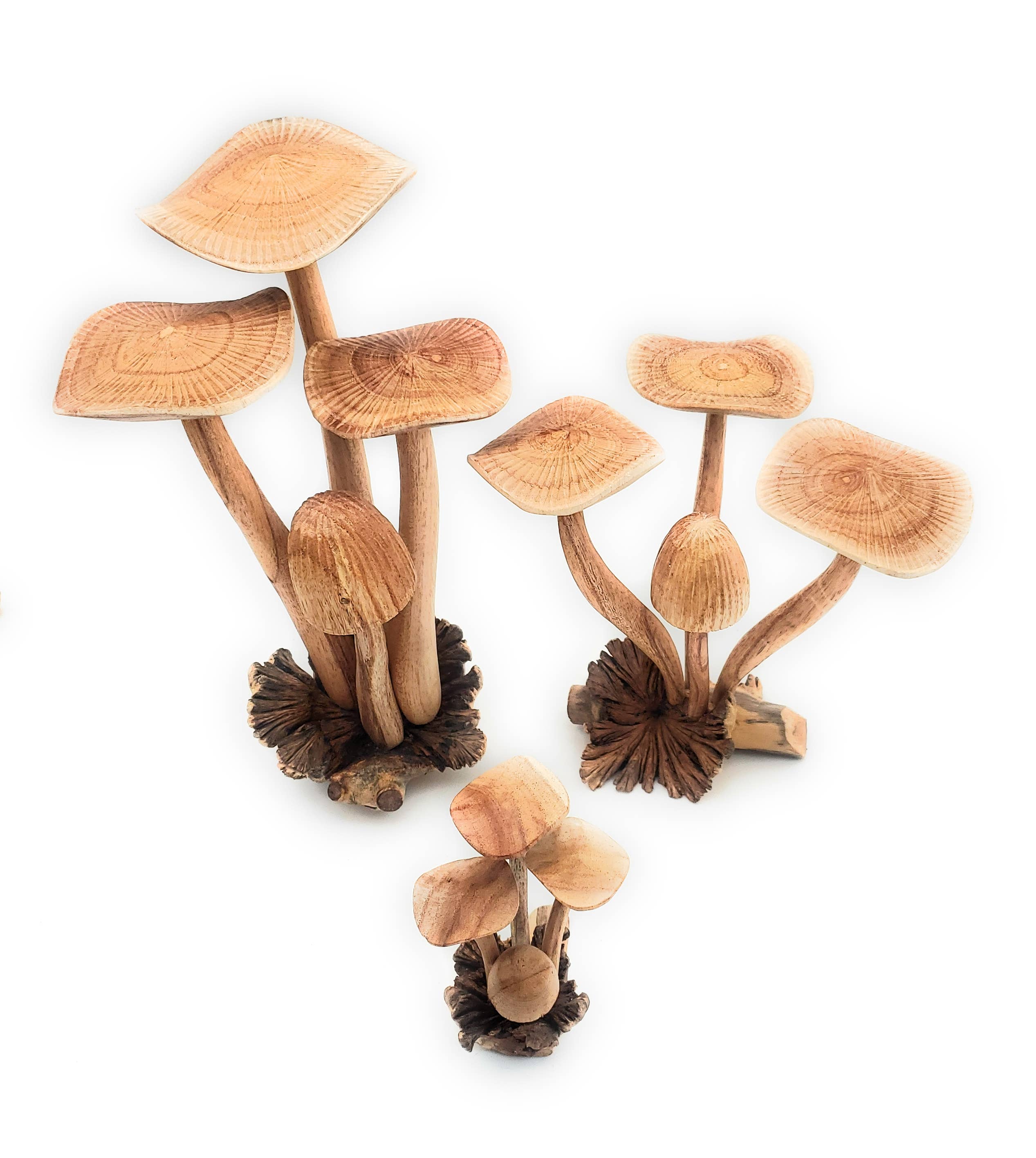A Lost Art - Wholesale Decorative Tabletop Object - Hand Carved Jumbo Wooden Magical Mushroom3