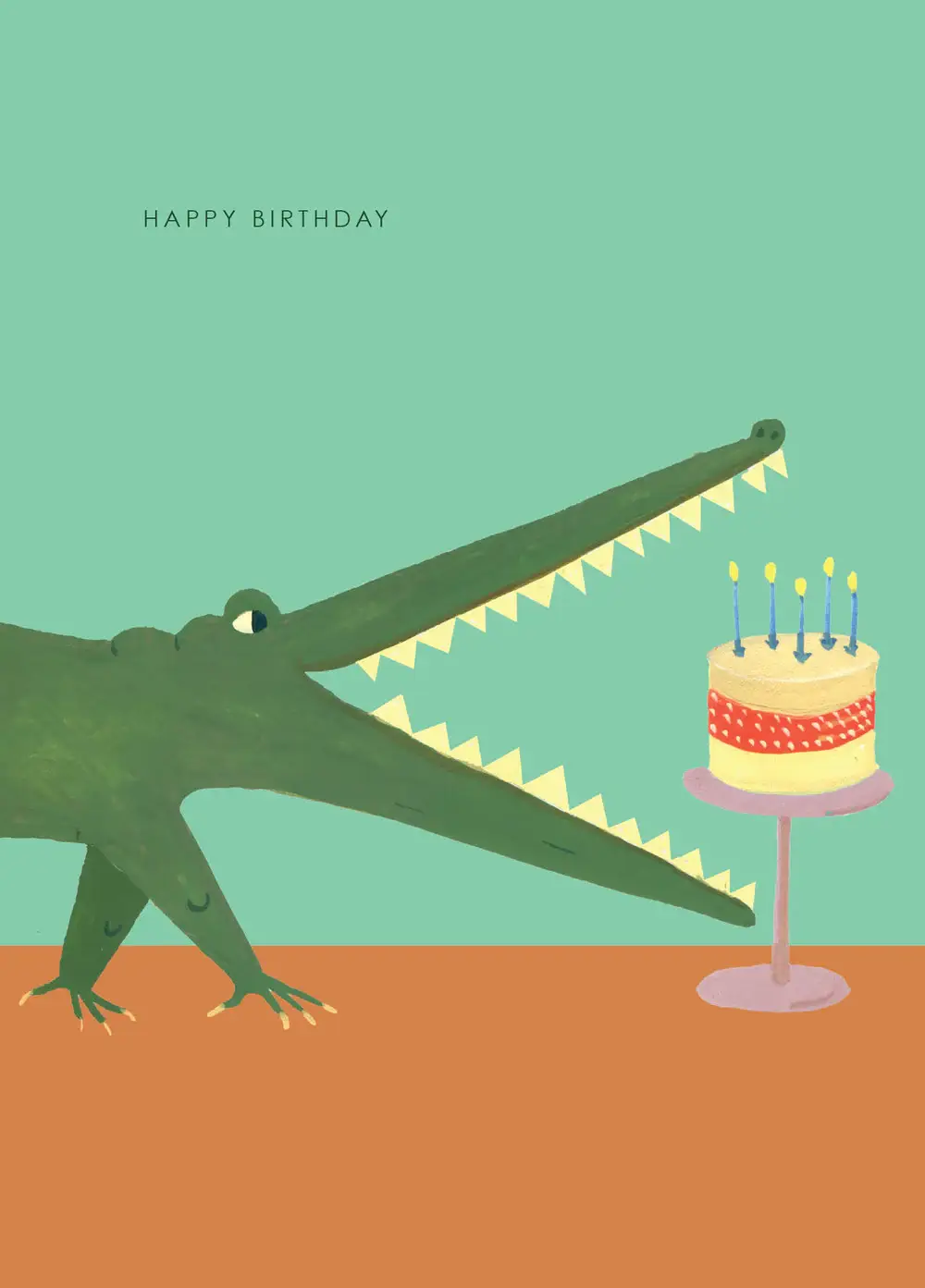 Hutch Cassidy - Vente Cartes d'anniversaire - Carte de vœux d'anniversaire « Crocodile Birthday Cake »1