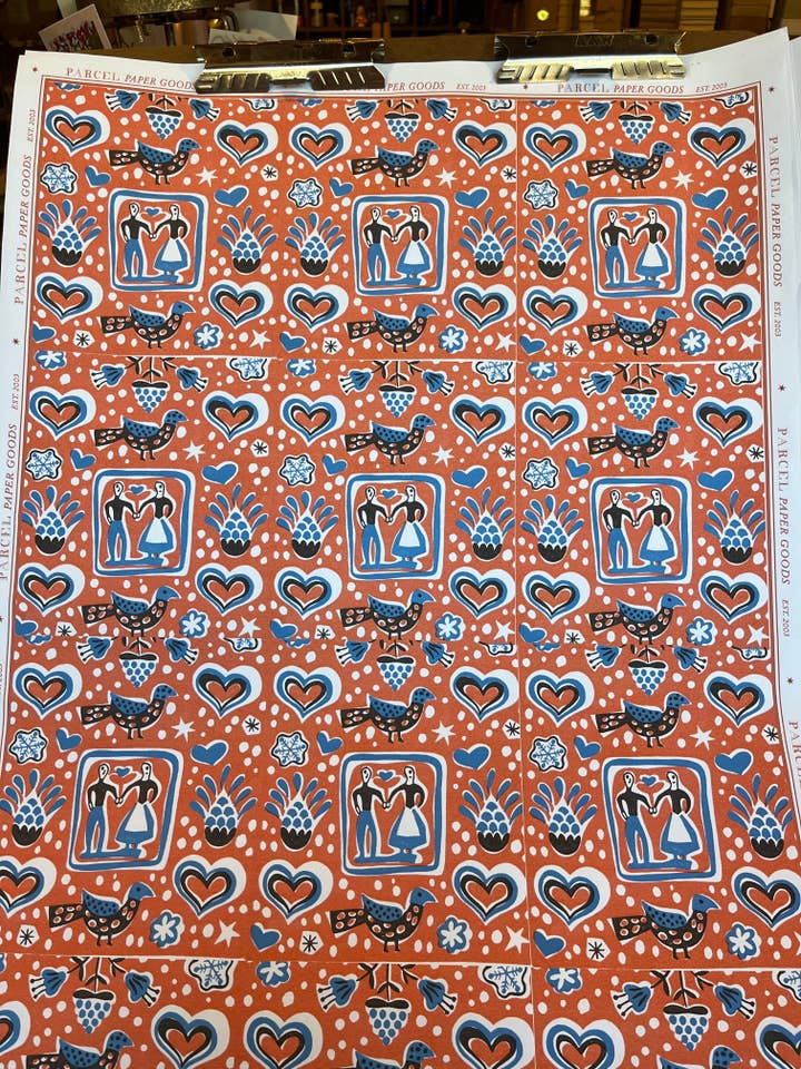 Pennsylvania Dutch Parcel Artisan Wrapping Paper for wholesale by Parcel