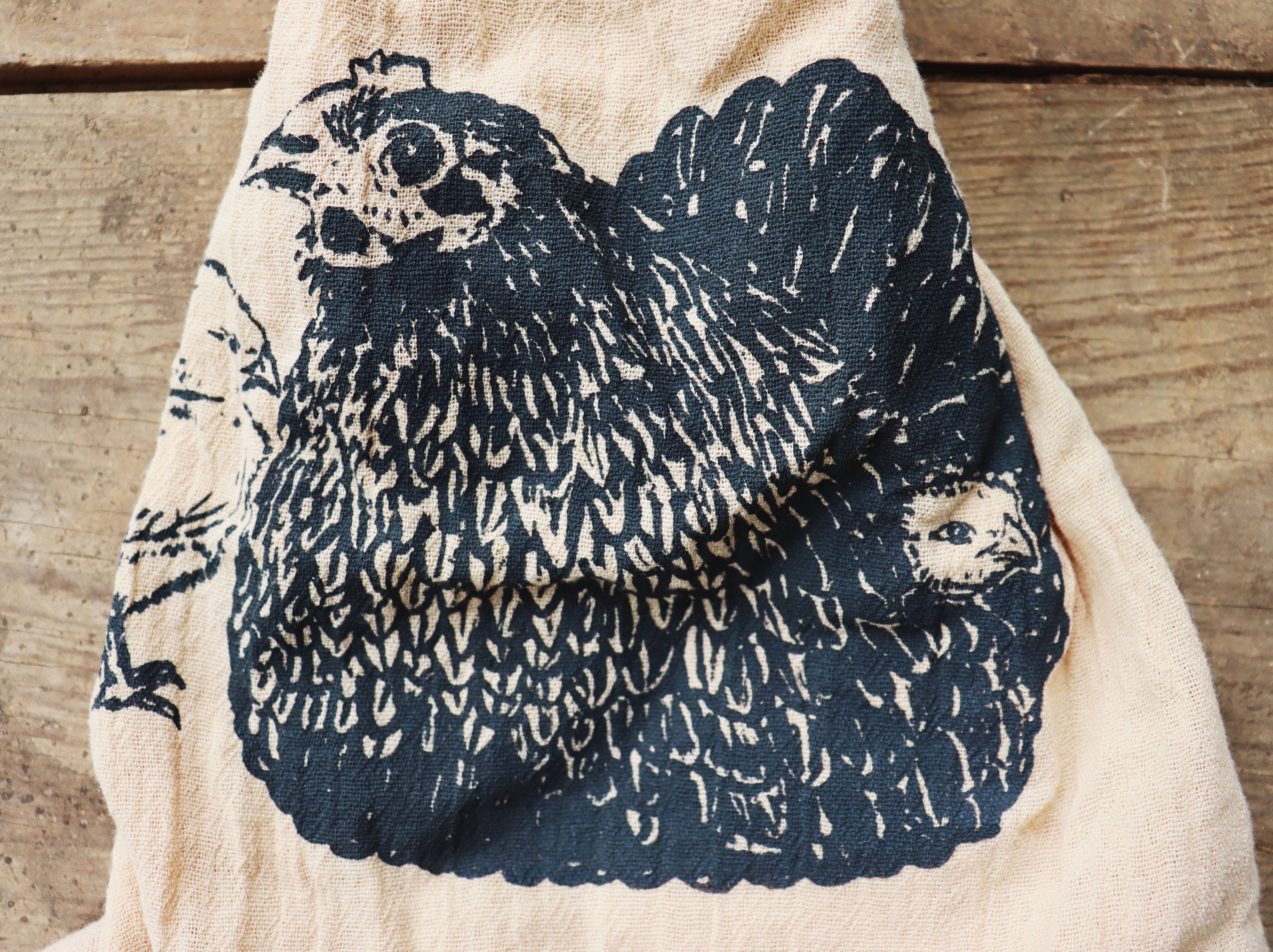 MOTH WOOD - Wholesale Tea Towel - Hand Screen Printed Cotton Tea Towels0