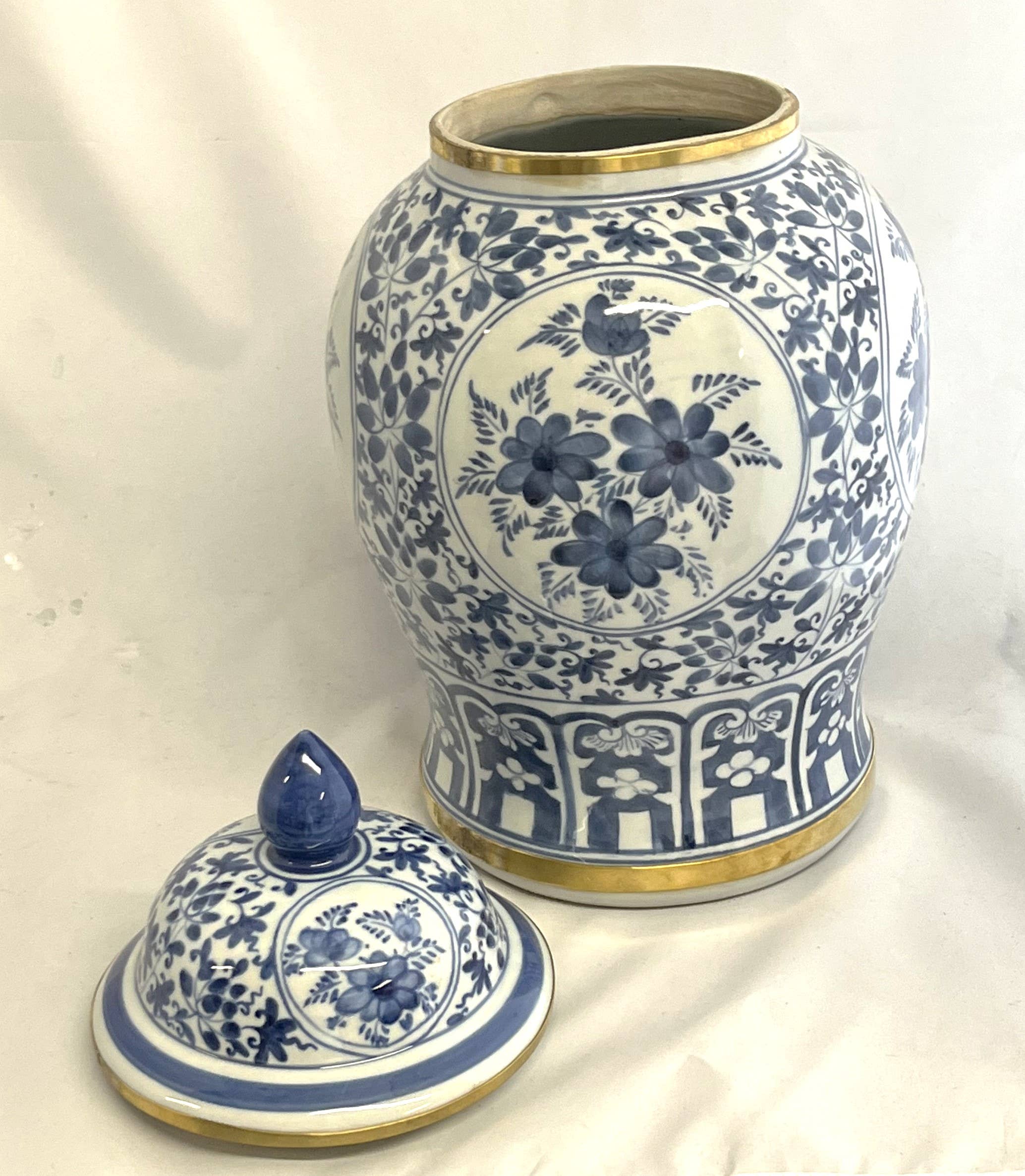 Sea Island Imports, Inc. – wholesale Prydnadsburk – Ingefära burk, klassiska cirklar3