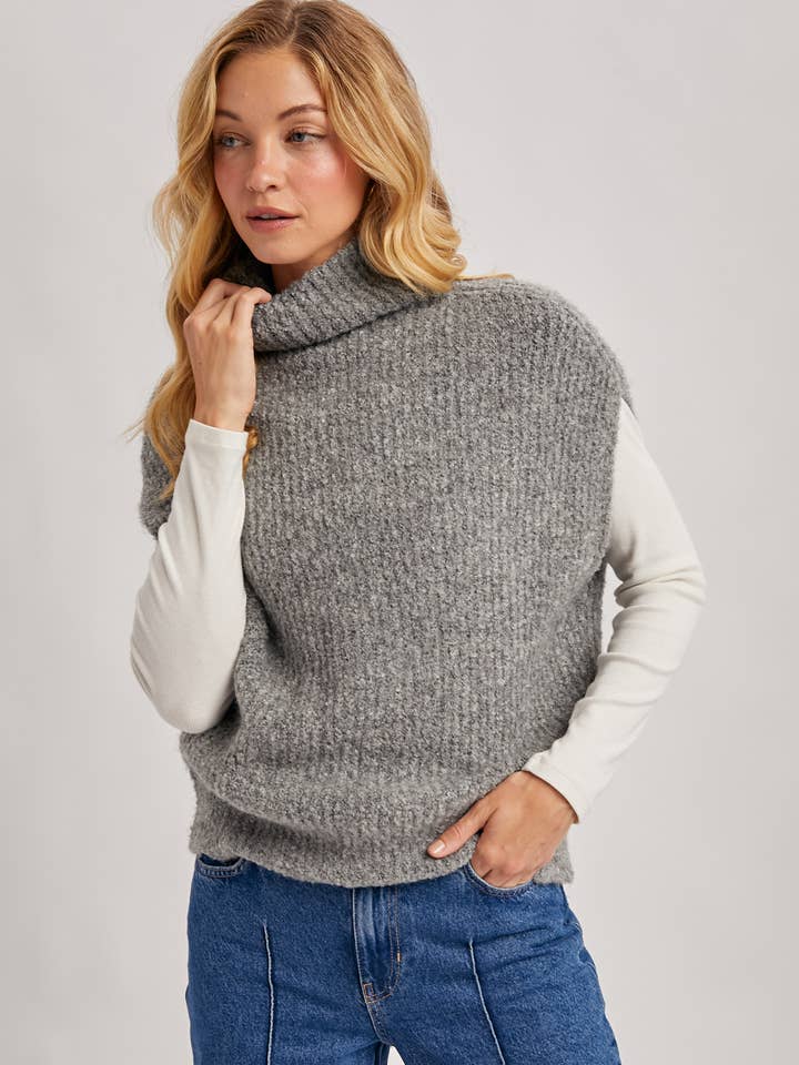 Bluivy - Wholesale Sweater Vest - Women's - TURTLENECK KNIT SWEATER VEST2