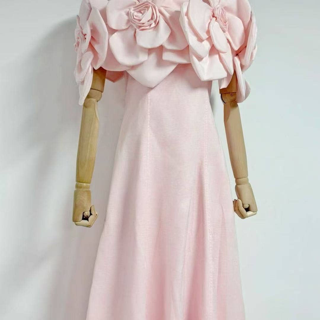 Productseeker - Wholesale Skirt - Women's - DR493 Elegant A-Line Skirt with 3D Floral Slim Fit Design27