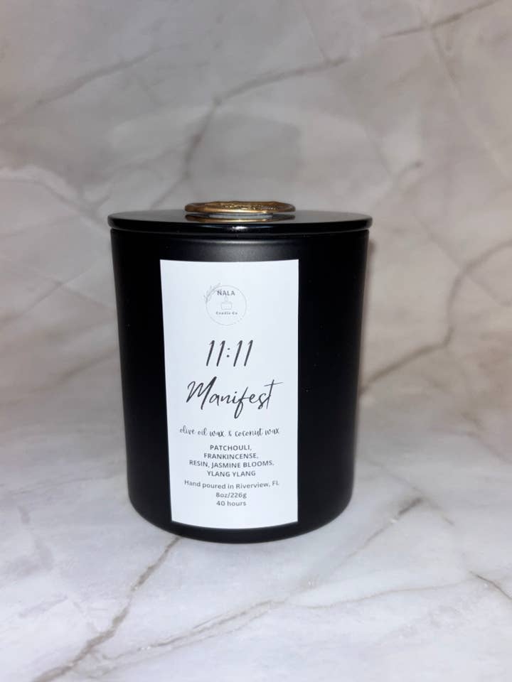 11:11 Manifest 8oz Ljus för wholesale av Nala Candle Co