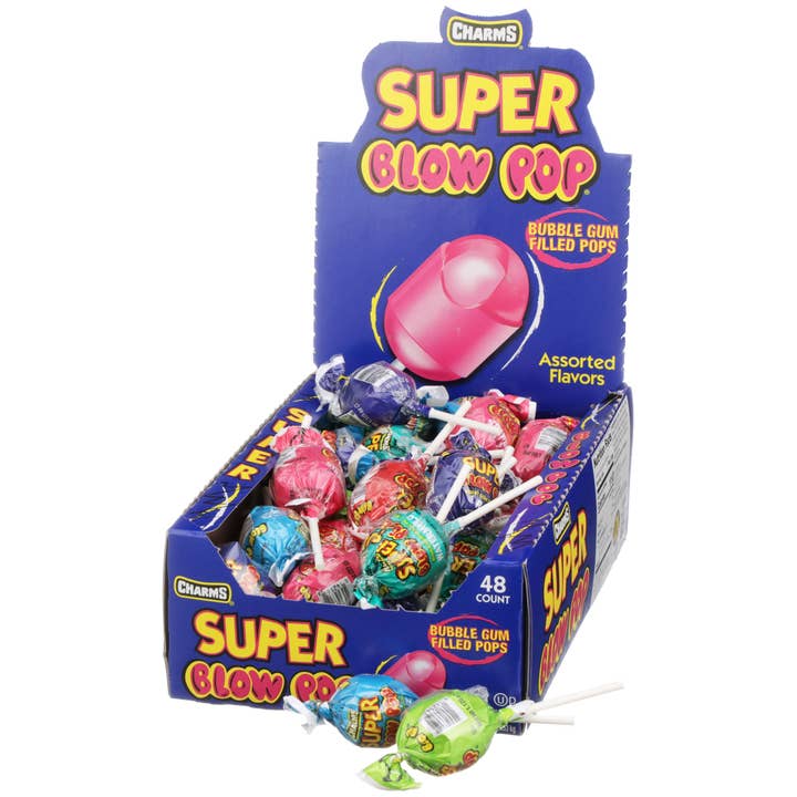 Grandpa Joe's Candy Shop - Wholesale Lollipop - Charms Super Blow Pop 1.125oz, 48ct