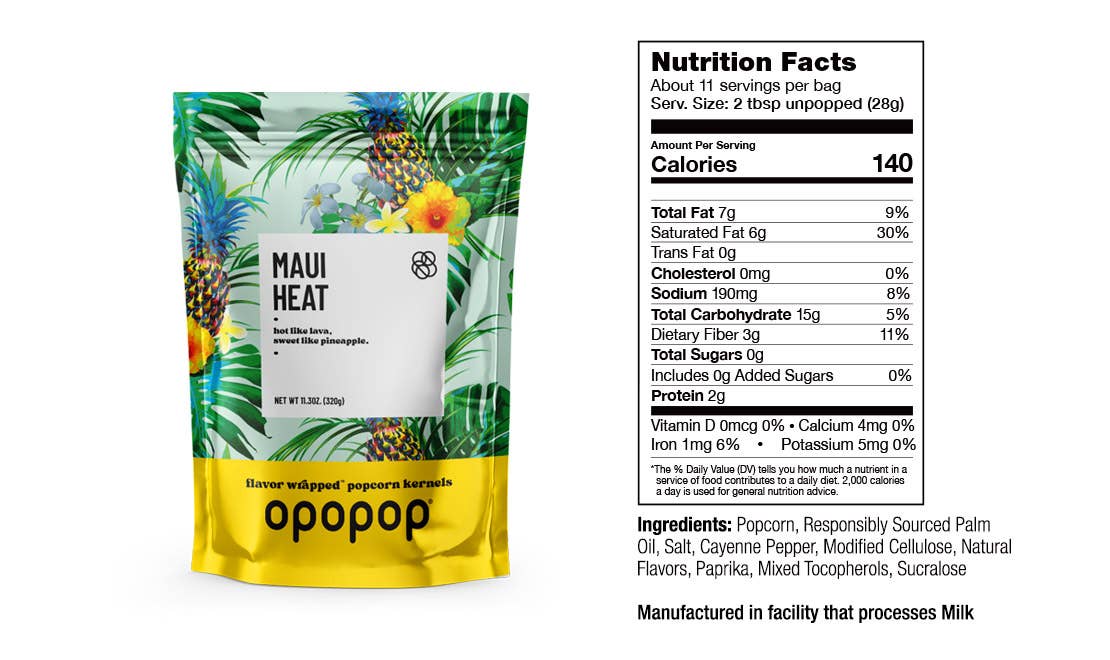 Opopop, Inc. - Wholesale Popcorn Kernels - Maui Heat 320g Big Bags Popcorn Kernels Restock2