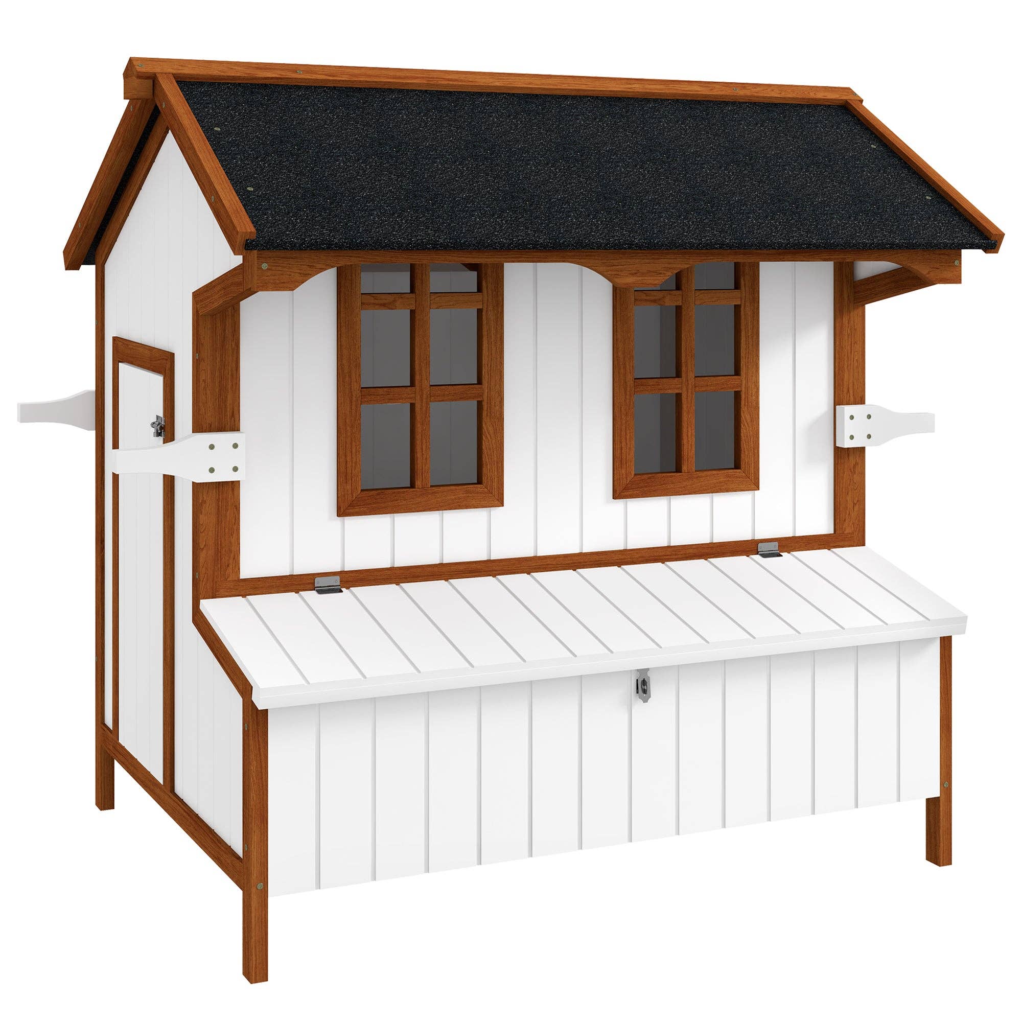 39F Inc. - Wholesale Outdoor Ornament/Decor - 47in Wooden Chicken Coop with Nesting Box and Ramp0